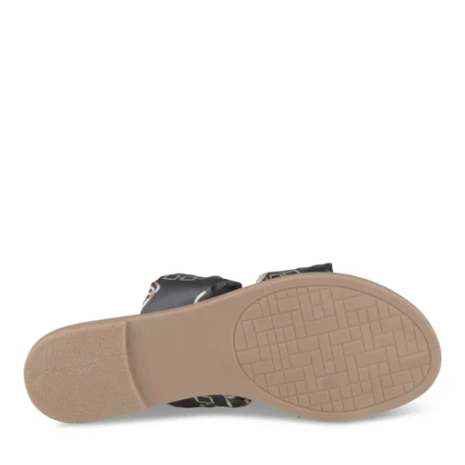 Mules NOIR Femme Motif Chaîne A Enfiler