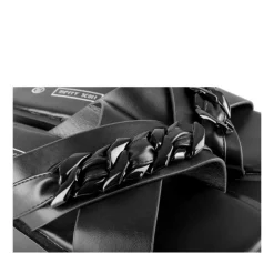 Mules NOIR Femme Motif Chaîne A Enfiler