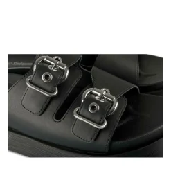 Mules NOIR Femme Motif Chaîne A Enfiler