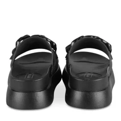 Mules NOIR Femme Motif Chaîne A Enfiler