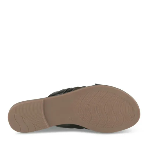 Mules NOIR Femme Motif Chaîne A Enfiler