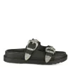 Mules NOIR Femme Motif Clouté A Enfiler