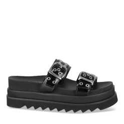 Mules NOIR Femme Motif Clouté A Enfiler