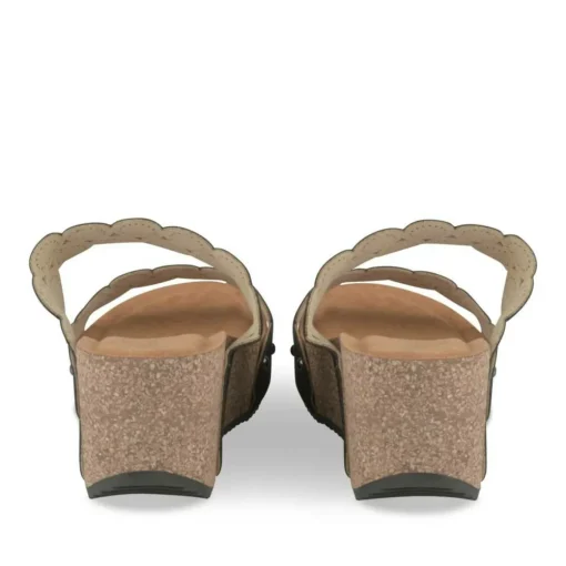 Mules NOIR Femme Motif Clouté A Enfiler