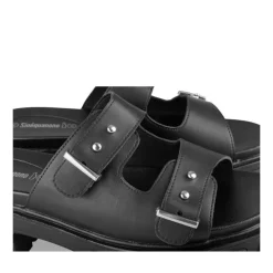 Mules NOIR Femme Motif Clouté A Enfiler