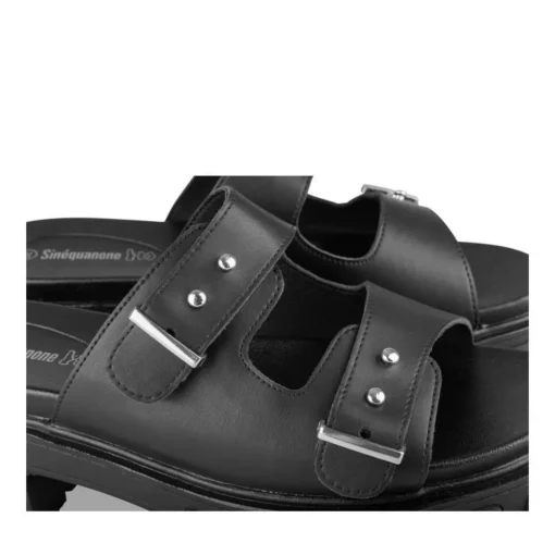 Mules NOIR Femme Motif Clouté A Enfiler