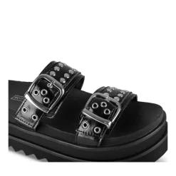 Mules NOIR Femme Motif Clouté A Enfiler