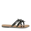 Mules NOIR Femme Motif Fleuri A Enfiler