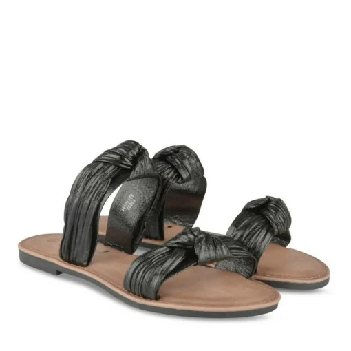 Mules NOIR Femme Motif Paillettes A Enfiler