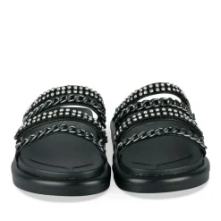 Mules NOIR Femme Motif Paillettes A Enfiler