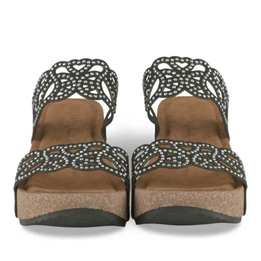 Mules NOIR Femme Motif Paillettes A Enfiler