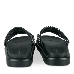 Mules NOIR Femme Motif Paillettes A Enfiler