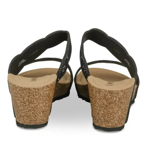Mules NOIR Femme Motif Paillettes A Enfiler
