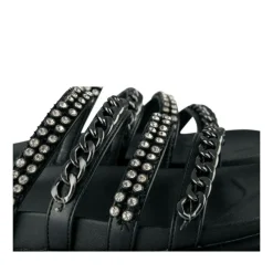 Mules NOIR Femme Motif Paillettes A Enfiler