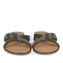 Mules NOIR Femme Motif Perle A Enfiler