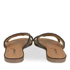 Mules NOIR Femme Motif Perle A Enfiler