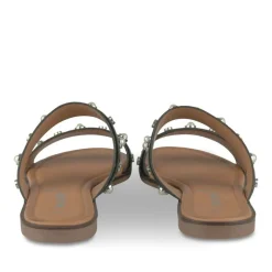 Mules NOIR Femme Motif Perle A Enfiler
