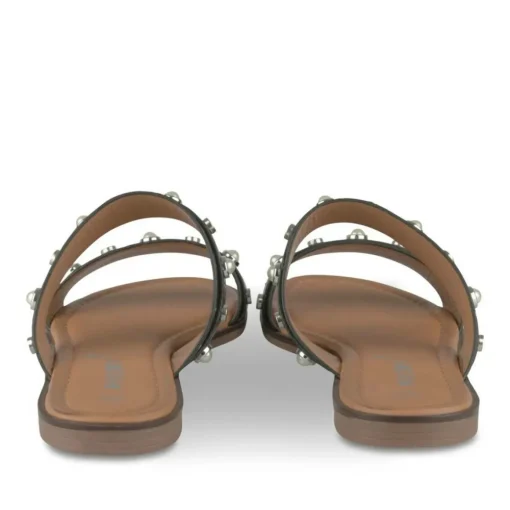 Mules NOIR Femme Motif Perle A Enfiler