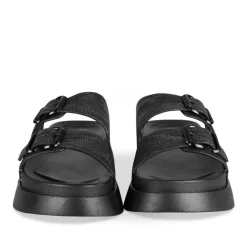 Mules NOIR Femme Motif Rayures A Enfiler