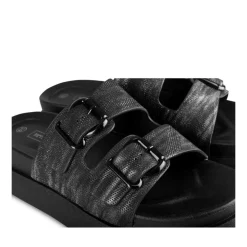Mules NOIR Femme Motif Rayures A Enfiler