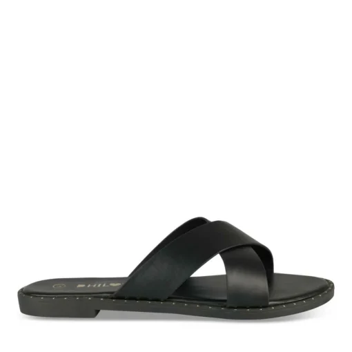 Mules NOIR Femme Motif Uni A Enfiler