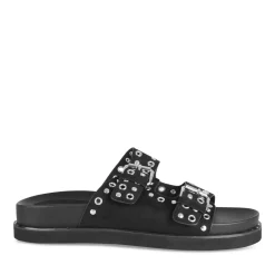 Mules NOIR Femme Motif Uni A Enfiler