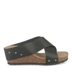 Mules NOIR Femme Motif Uni A Enfiler