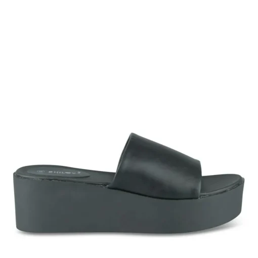 Mules NOIR Femme Motif Uni A Enfiler