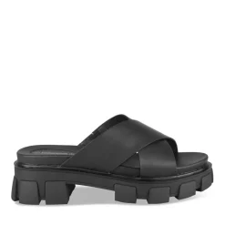 Mules NOIR Femme Motif Uni A Enfiler