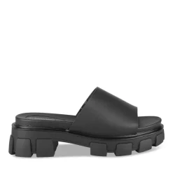 Mules NOIR Femme Motif Uni A Enfiler