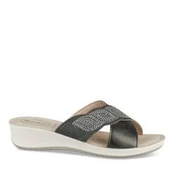 Mules NOIR Femme Motif Uni A Enfiler