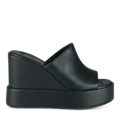 Mules NOIR Femme Motif Uni A Enfiler