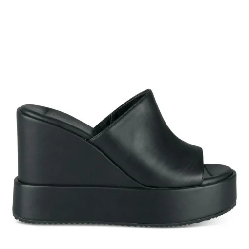 Mules NOIR Femme Motif Uni A Enfiler
