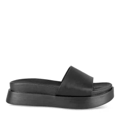 Mules NOIR Femme Motif Uni A Enfiler