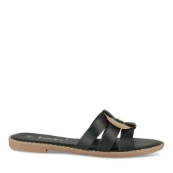 Mules NOIR Femme Motif Uni A Enfiler