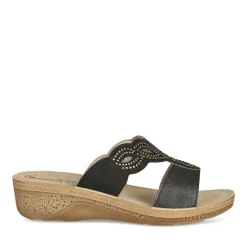 Mules NOIR Femme Motif Uni A Enfiler