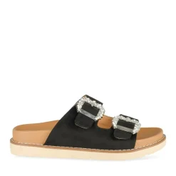 Mules NOIR Femme Motif Uni A Enfiler