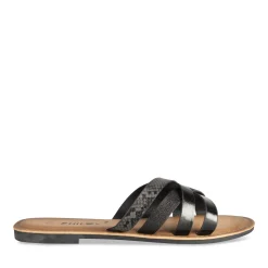 Mules NOIR Femme Motif Uni A Enfiler
