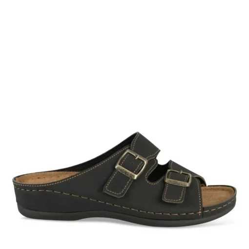 Mules NOIR Femme Motif Uni A Enfiler