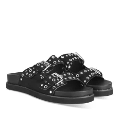 Mules NOIR Femme Motif Uni A Enfiler