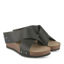 Mules NOIR Femme Motif Uni A Enfiler