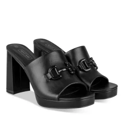 Mules NOIR Femme Motif Uni A Enfiler