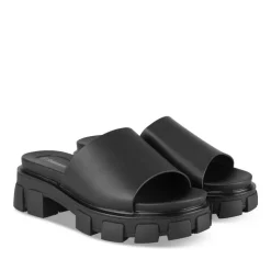Mules NOIR Femme Motif Uni A Enfiler
