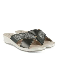 Mules NOIR Femme Motif Uni A Enfiler