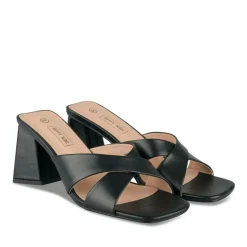 Mules NOIR Femme Motif Uni A Enfiler