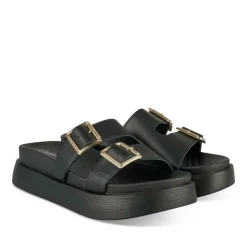 Mules NOIR Femme Motif Uni A Enfiler
