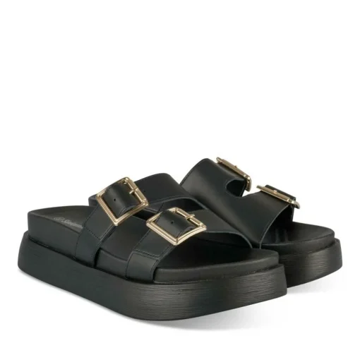 Mules NOIR Femme Motif Uni A Enfiler