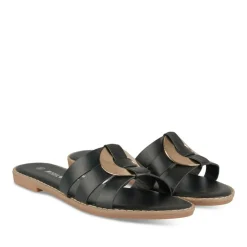 Mules NOIR Femme Motif Uni A Enfiler