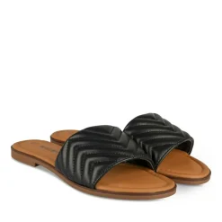 Mules NOIR Femme Motif Uni A Enfiler