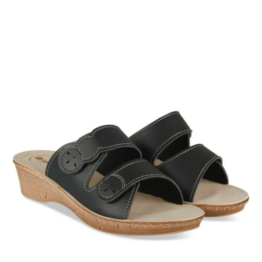 Mules NOIR Femme Motif Uni A Enfiler